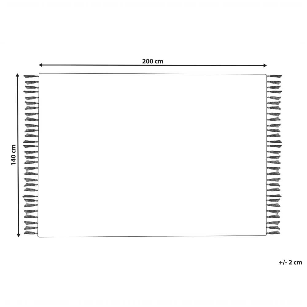 Beliani Kilimas AFRIN smėlio spalvos 140 x 200 cm džiutas
