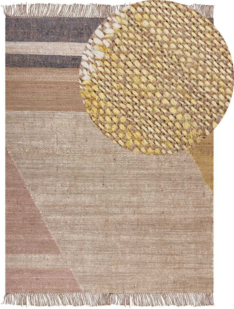 Beliani SAMLAR kilimas rudas 160 x 230 cm džiutas