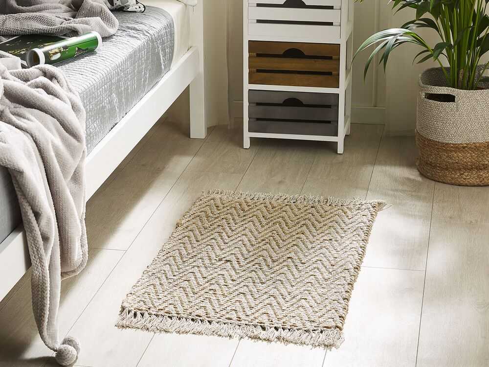 Beliani Kilimėlis AFRIN smėlio spalvos 50 x 80 cm džiutas