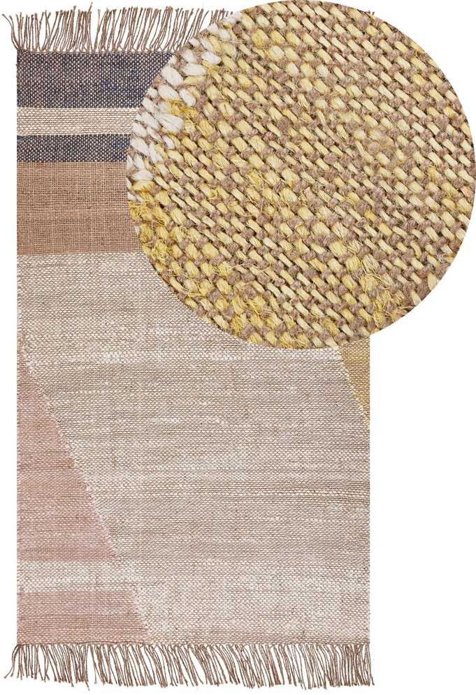 Beliani Džuto kilimas SAMLAR rudas 80 x 150 cm