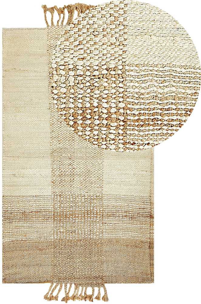 Beliani Kilimas HAMZALAR smėlio spalvos 80 x 150 cm džiutas