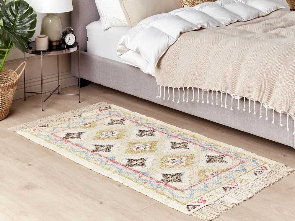 Beliani Kilimas TERKOS spalvingas 80 x 150 cm džiutas