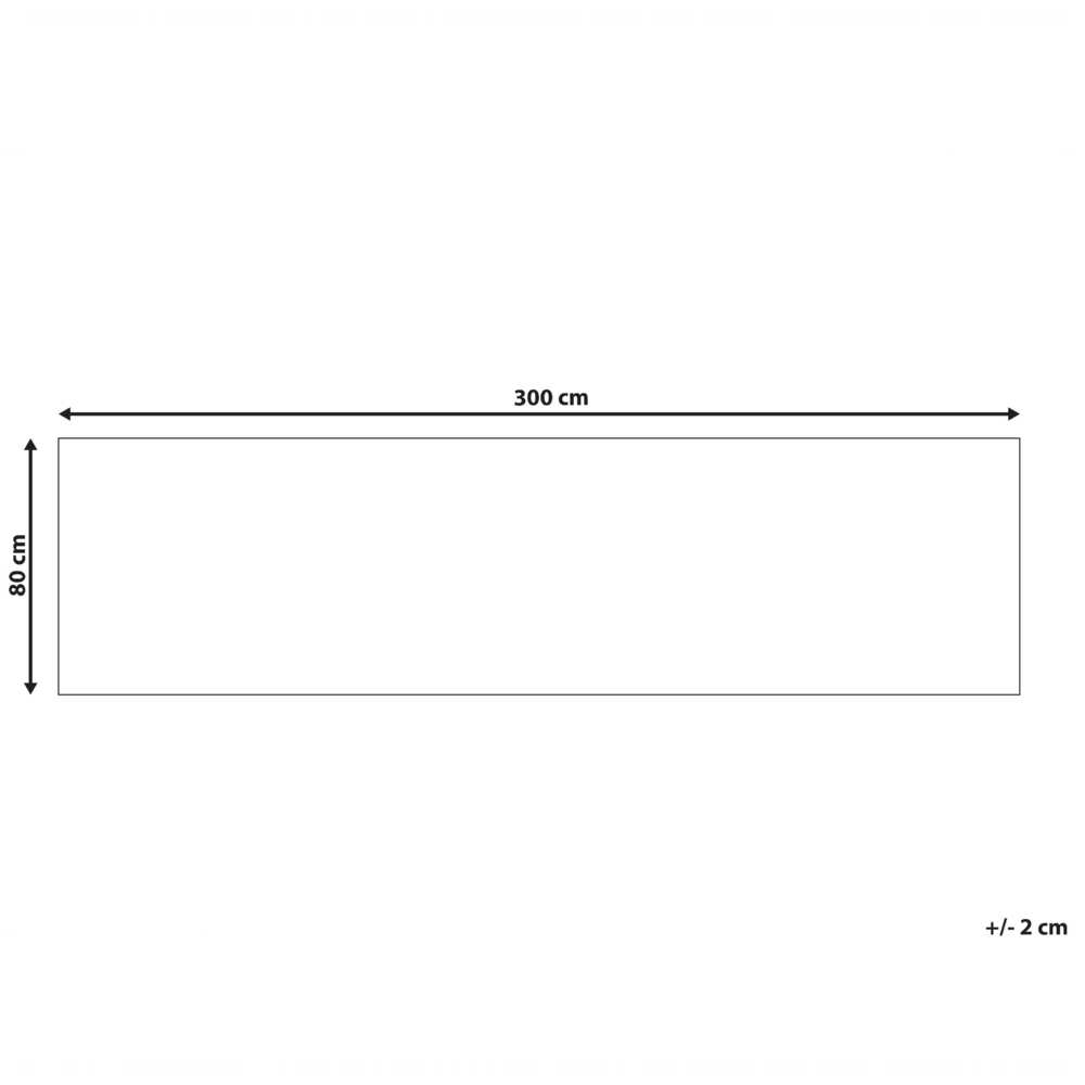 Beliani Kilimas ARAPTEPE Smėlio spalvos 80 x 300 cm džiutas