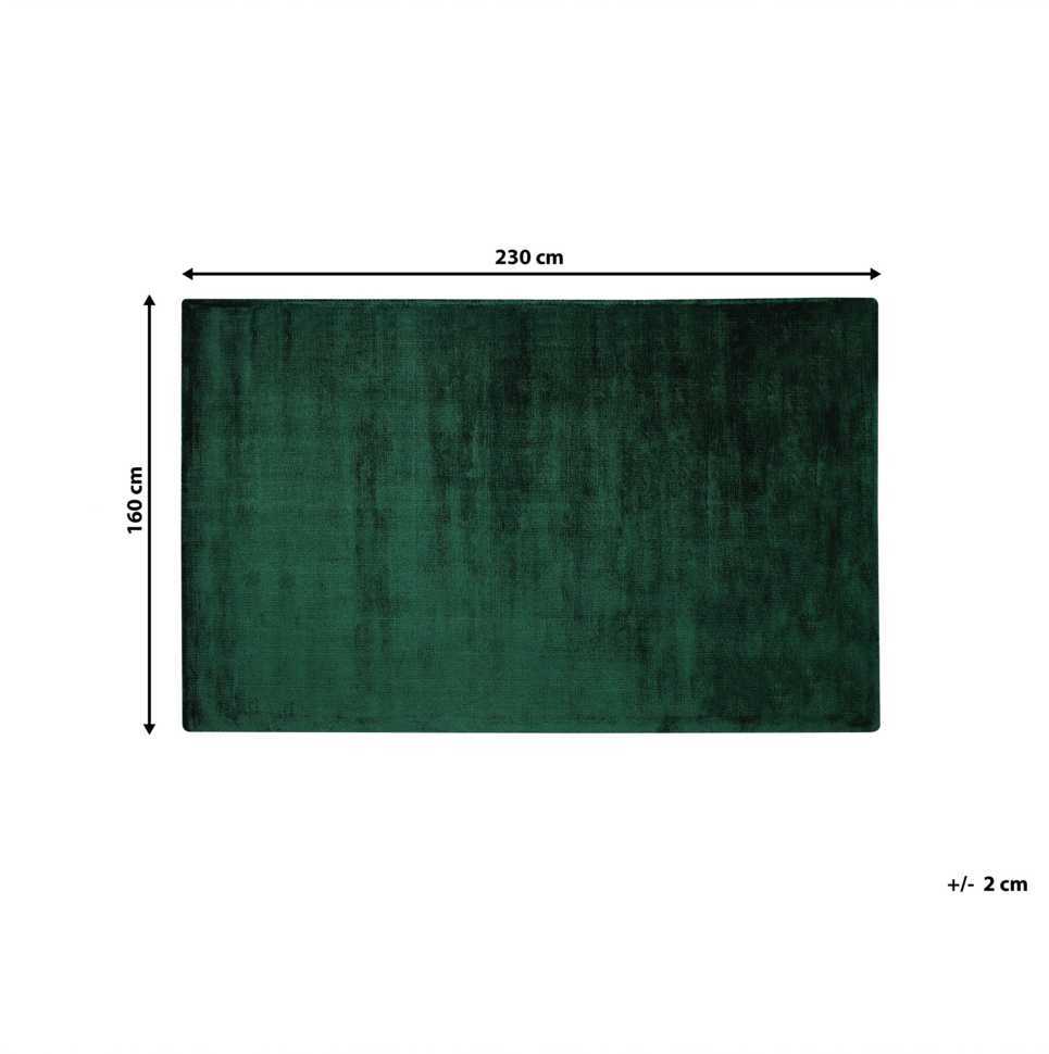 Beliani Kilimas GESI II Tamsiai žalias 160 x 230 cm viskozė