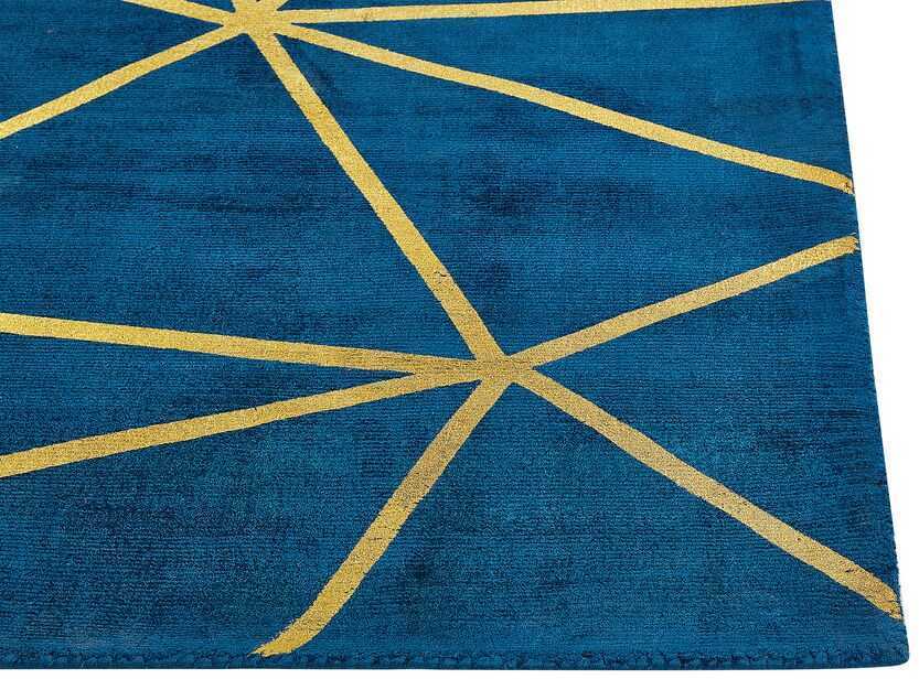 Beliani Kilimas HAVZA, mėlynas, 80 x 150 cm, viskozė