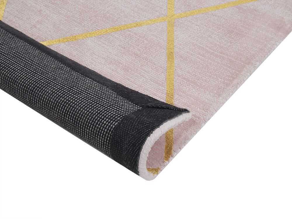 Beliani Kilimas ATIKE rožinis 80 x 150 cm viskozė