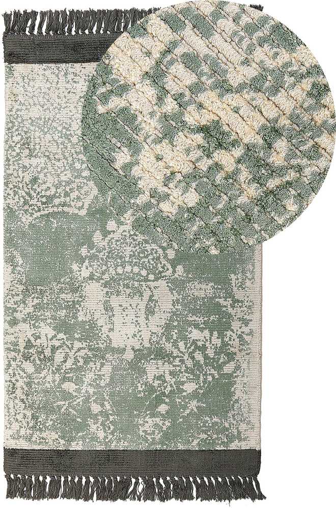 Beliani Kilimas AKARSU žalias 80 x 150 cm viskozė