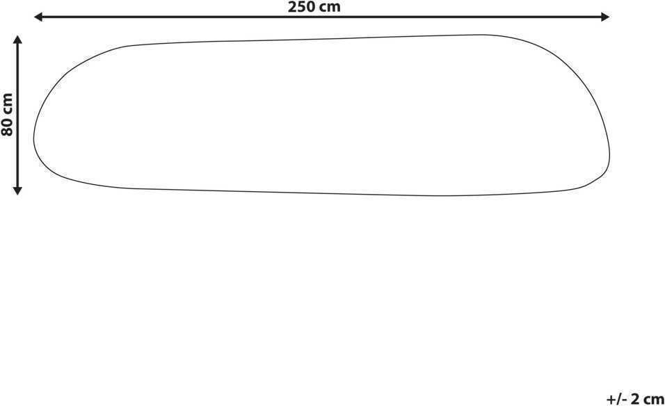 Beliani Kilimas BERANI tamsiai žalias 80 x 250 cm viskozė