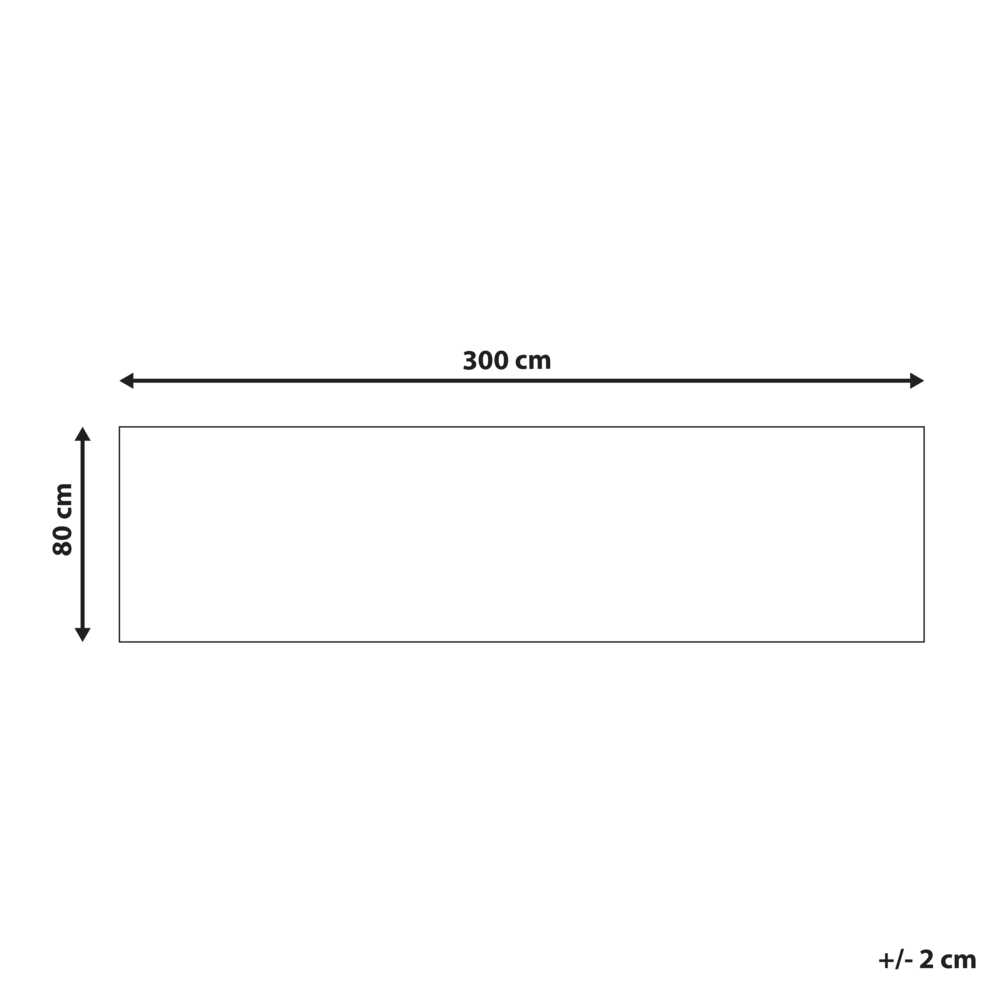 Beliani Kilimas GESI II šviesiai smėlio spalvos 80 x 300 cm viskozė