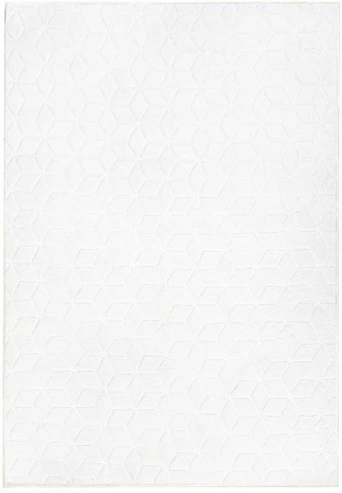 Beliani Dirbtinio kailio kilimas THATTA baltos spalvos 160 x 230 cm