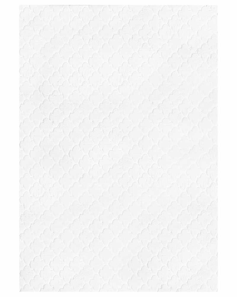 Beliani Dirbtinio kailio kilimas GHARO baltas 160 x 230 cm