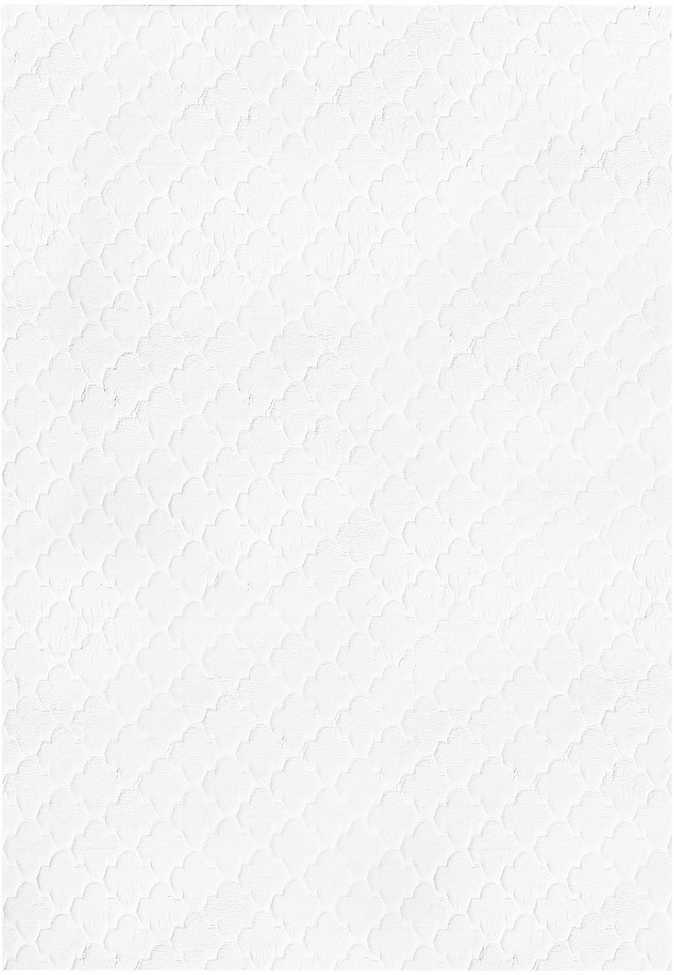 Beliani Dirbtinio kailio kilimas GHARO baltas 160 x 230 cm