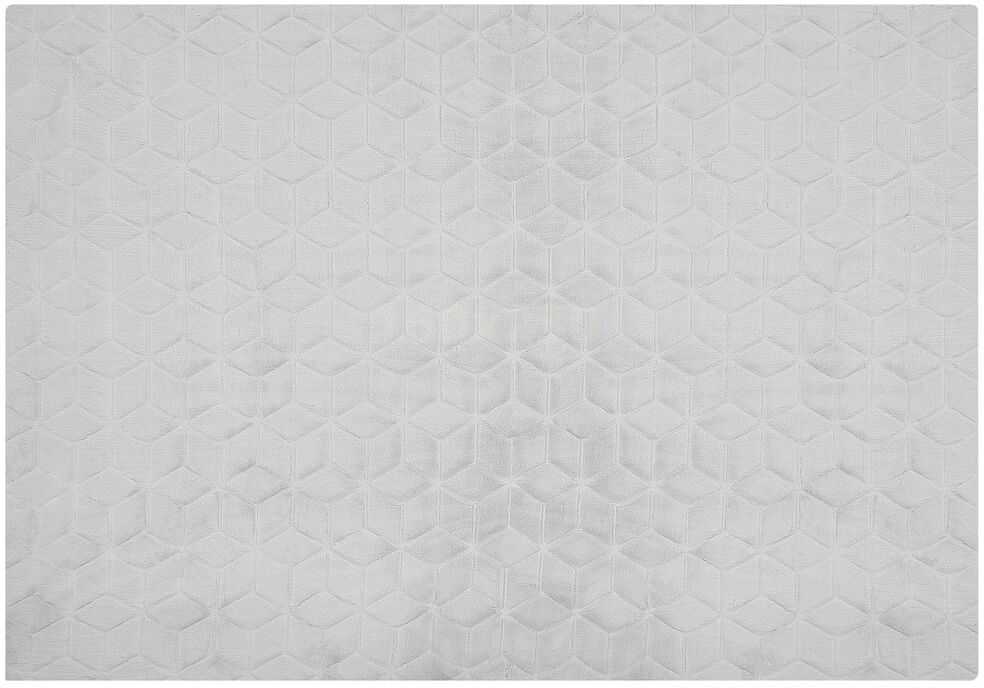 Beliani Dirbtinio kailio kilimas THATTA šviesiai pilkas 160 x 230 cm