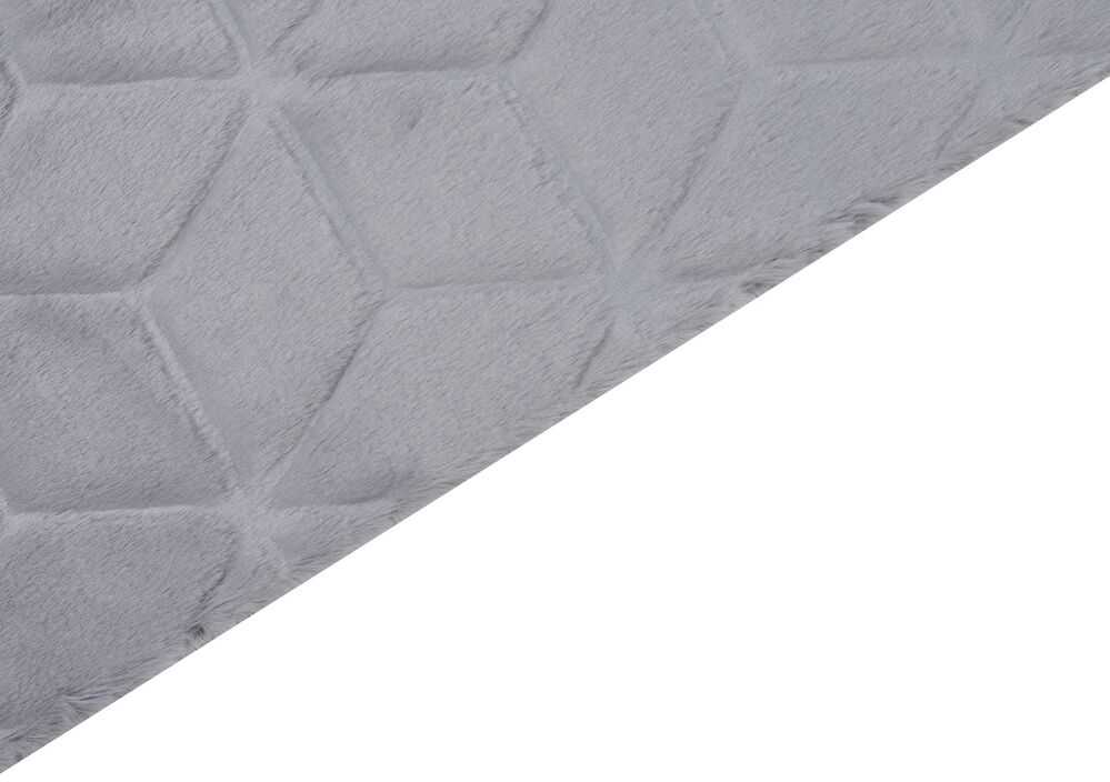 Beliani Dirbtinio kailio kilimas THATTA Pilkas 160 x 230 cm