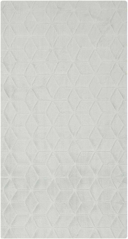 Beliani Dirbtinio kailio kilimas THATTA šviesiai pilkas 80 x 150 cm