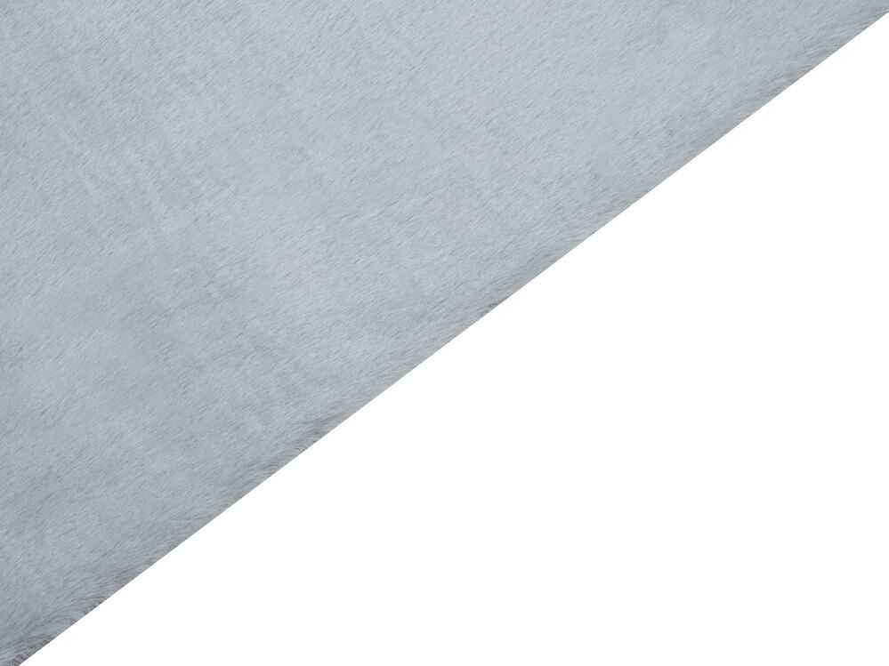 Beliani Dirbtinio kailio kilimas MIRPUR šviesiai pilkas 80 x 150 cm