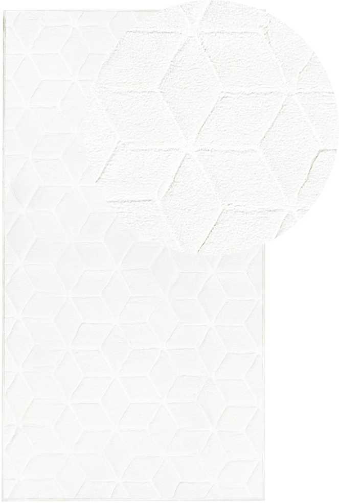 Beliani Dirbtinio kailio kilimas THATTA Baltas 80 x 150 cm