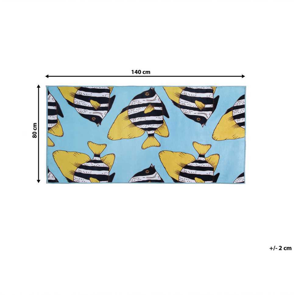 Beliani Vaikiškas kilimas FIZME mėlynas 80 x 140 cm