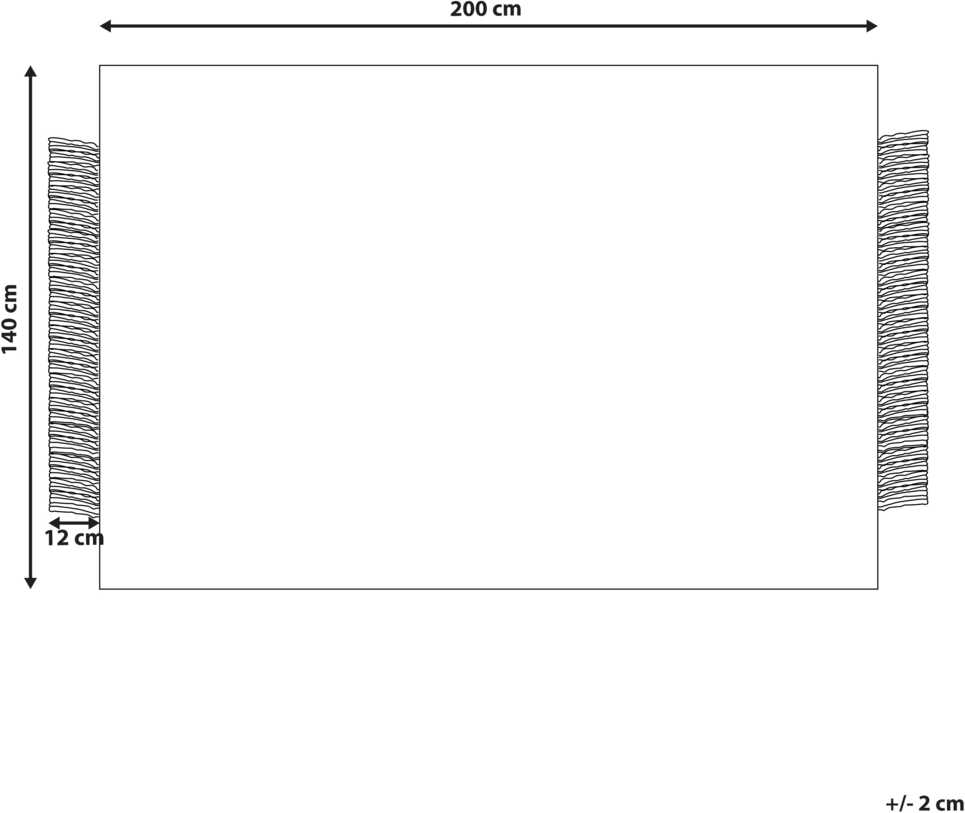 Beliani Kilimas TACETTIN Baltas 140 x 200 cm Vilna