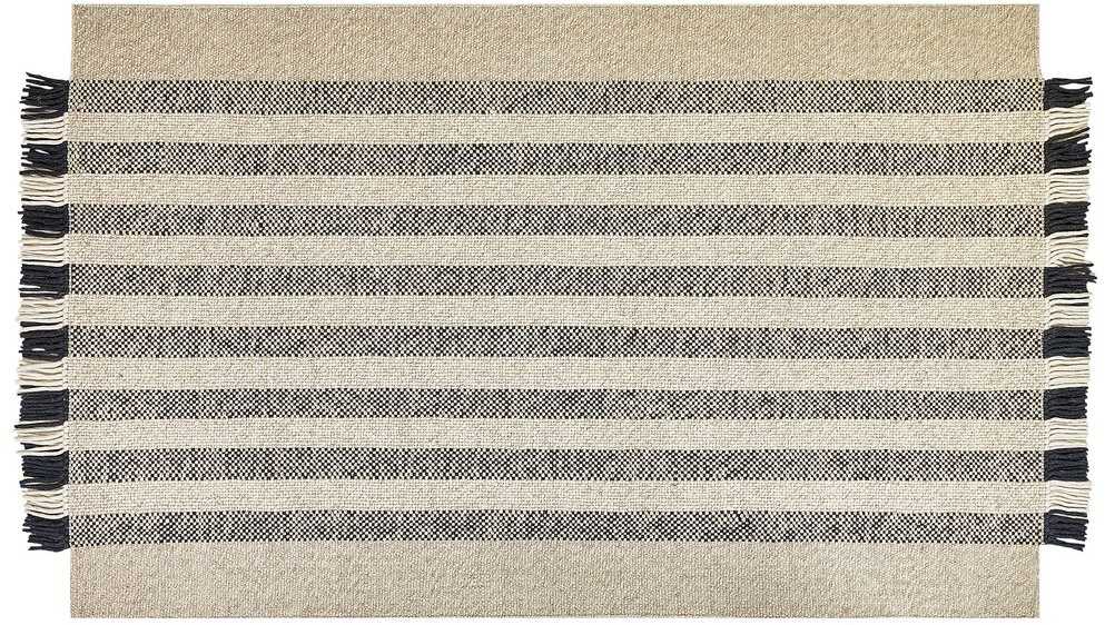 Beliani Kilimas TACETTIN Baltas 140 x 200 cm Vilna