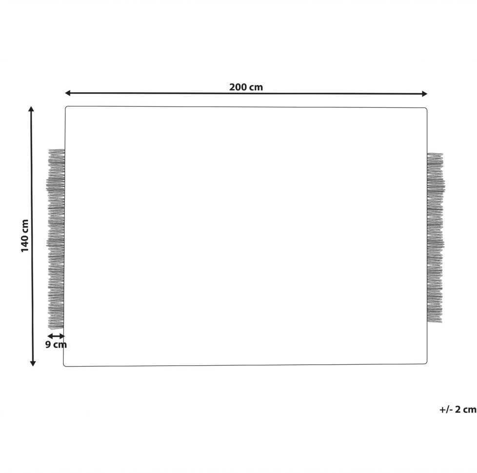 Beliani Kilimas KETENLI baltas 140 x 200 cm vilnonis