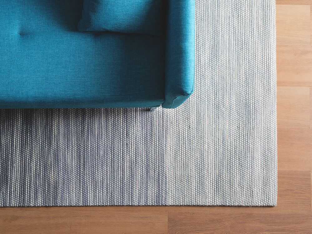 Beliani Kilimas KAPAKLI pilkas 140 x 200 cm vilnonis