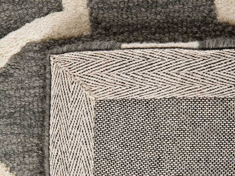 Beliani Kilimas YALOVA pilkas 140 x 200 cm vilnonis