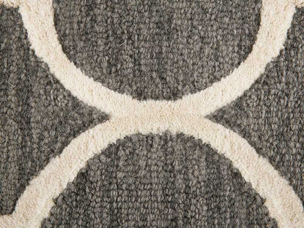 Beliani Kilimas YALOVA pilkas 140 x 200 cm vilnonis
