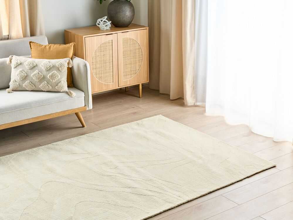 Beliani Kilimas SASNAK smėlio spalvos 160 x 230 cm vilnonis