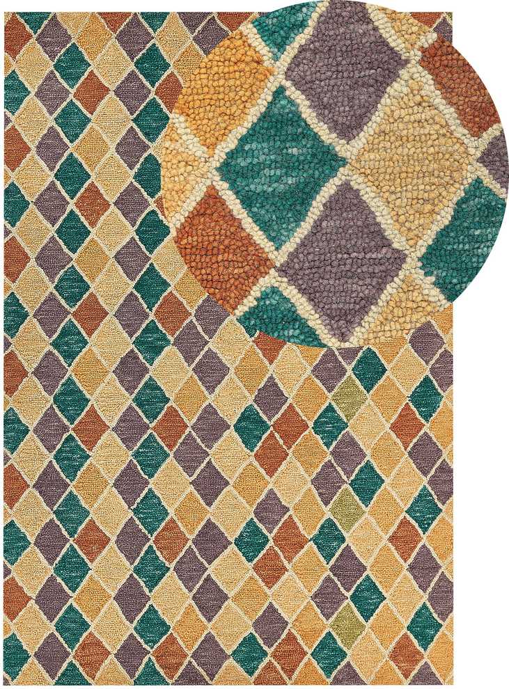 Beliani Kilimas KESKIN spalvotas 160 x 230 cm vilnonis