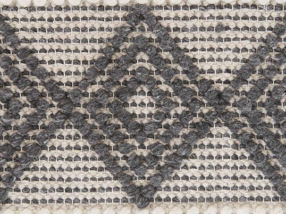 Beliani Kilimas DAVUTLAR šviesiai smėlio spalvos 200 x 200 cm vilnonis