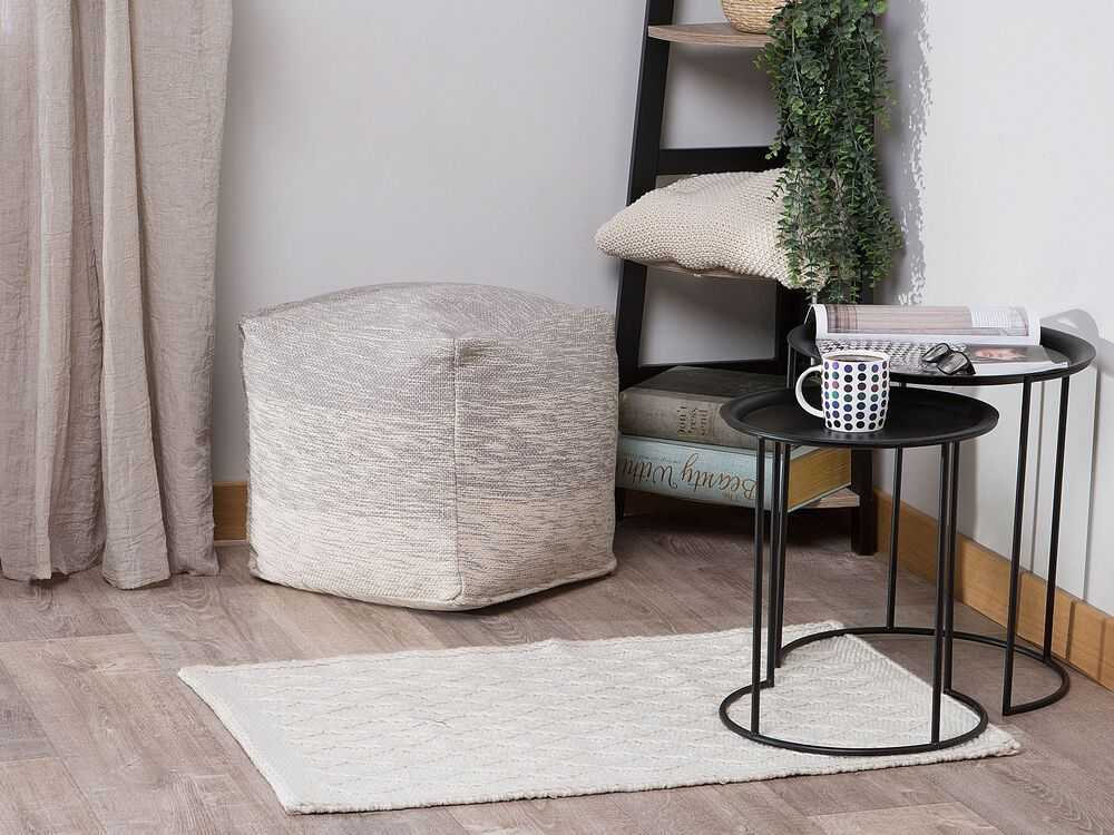 Beliani Kilimas ERZIN kreminės spalvos 80 x 150 cm iš vilnos