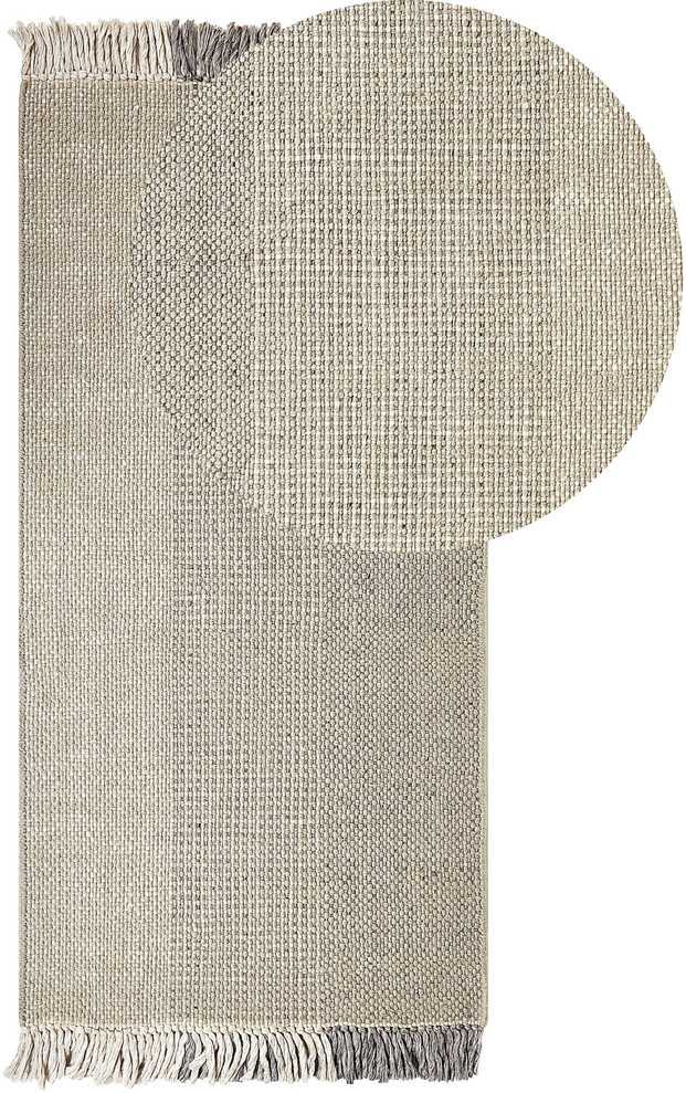 Beliani Kilimėlis TEKELER pilkas 80 x 150 cm vilnonis