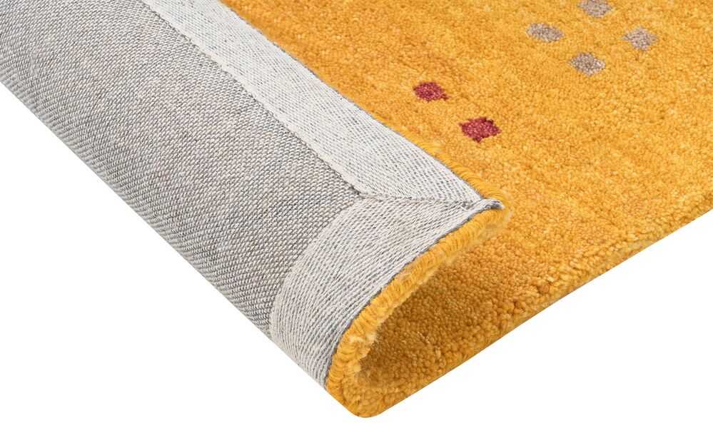 Beliani Kilimas AKALAN, geltonas, 160 x 230 cm, Gabbeh, vilna