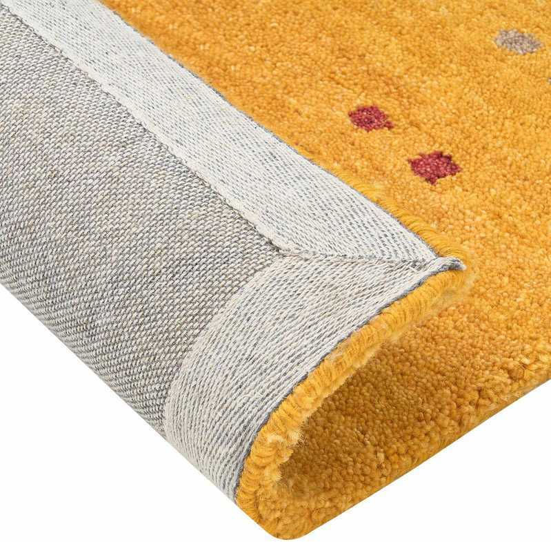 Beliani Kilimas AKALAN, geltonas, 160 x 230 cm, Gabbeh, vilna