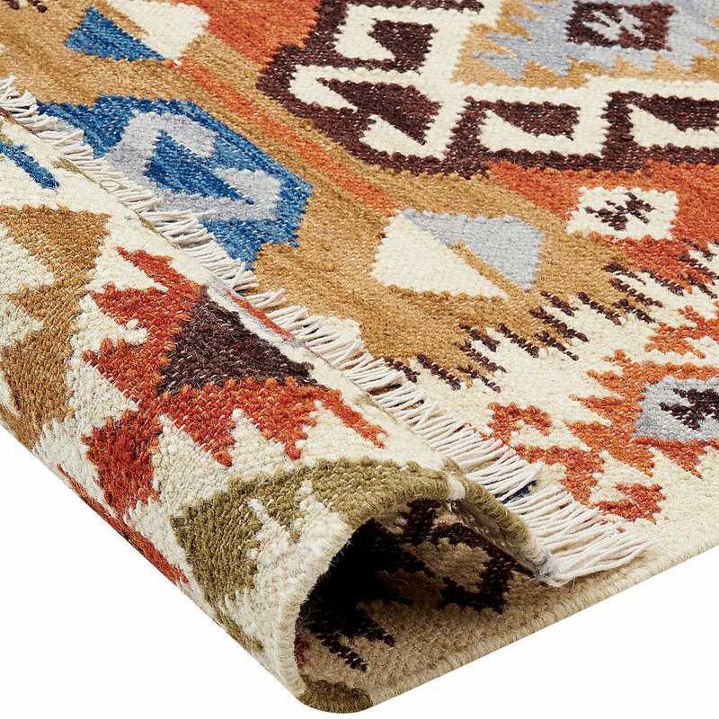 Beliani Kilim kilimas VOSKETAP spalvotas 160 x 230 cm vilnos
