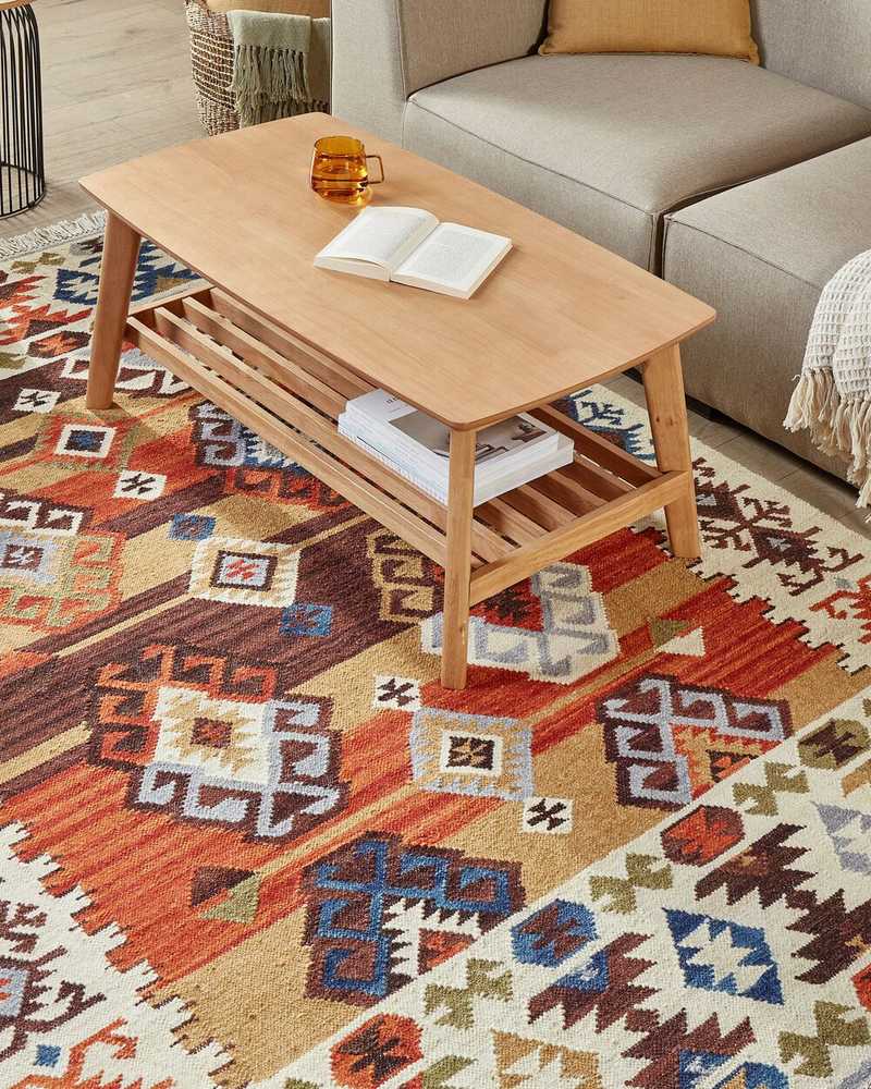 Beliani Kilim kilimas VOSKETAP spalvotas 160 x 230 cm vilnos