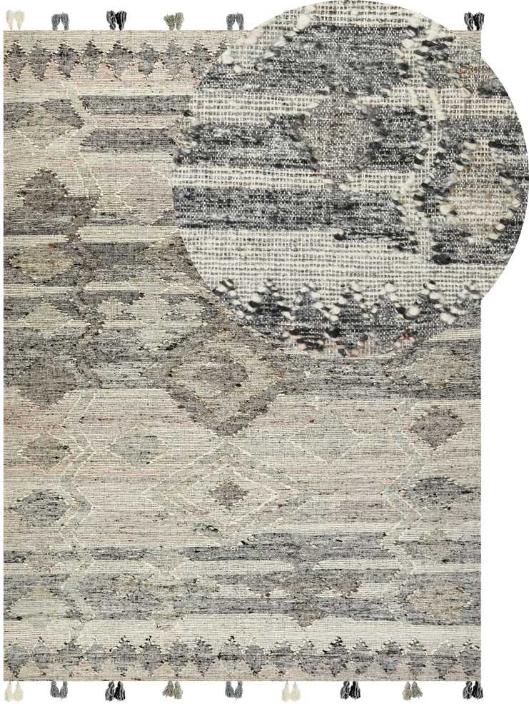 Beliani Kilimas ARATASHEN pilkas 160 x 230 cm vilnos kilimas