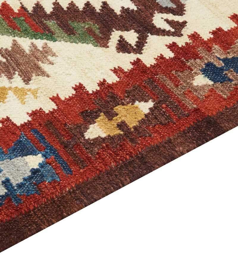Beliani Kiliminis kilimas AREVIK spalvotas 80 x 150 cm iš vilnos