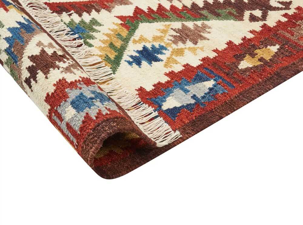 Beliani Kiliminis kilimas AREVIK spalvotas 80 x 150 cm iš vilnos