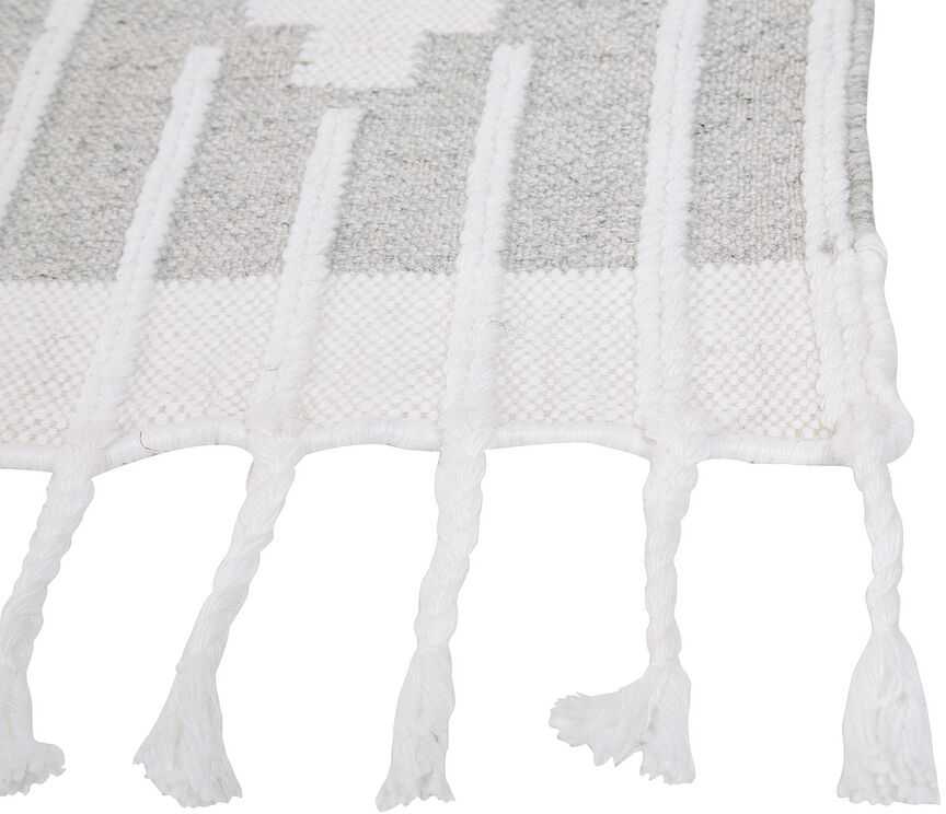 Beliani Lauko kilimas TABIAT pilkas 160 x 230 cm