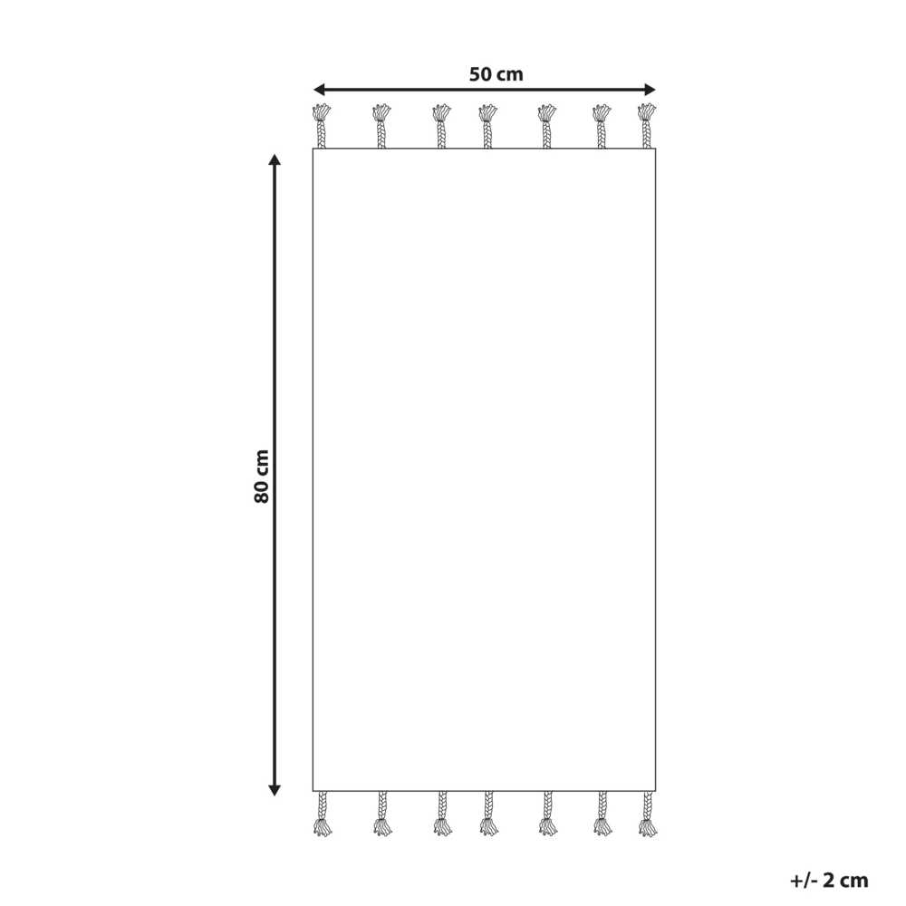 Beliani Vonios kambario kilimėlis OLTAN smėlio spalvos 50 x 80 cm medvilninis
