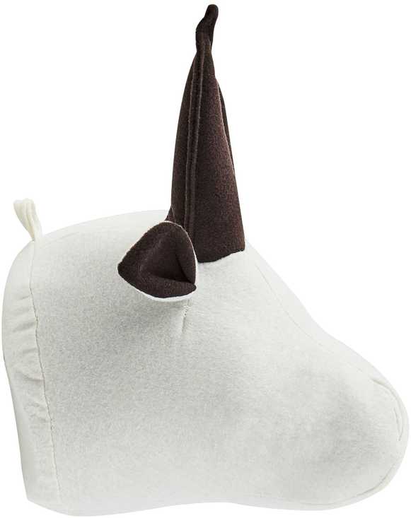 Beliani Vaikiška sieninė dekoracija Byk GEOFFREY medvilnė 24 cm balta