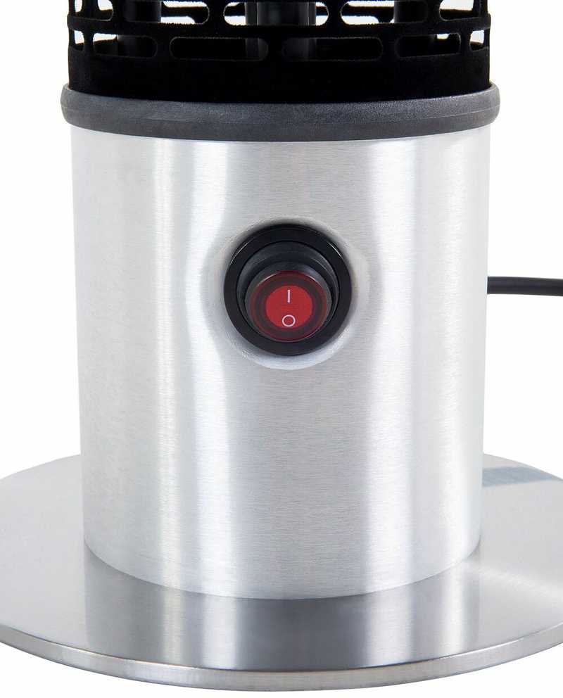 Beliani Laisvai pastatomas infraraudonųjų spindulių šildytuvas VEZUVIO 800 W, juodas