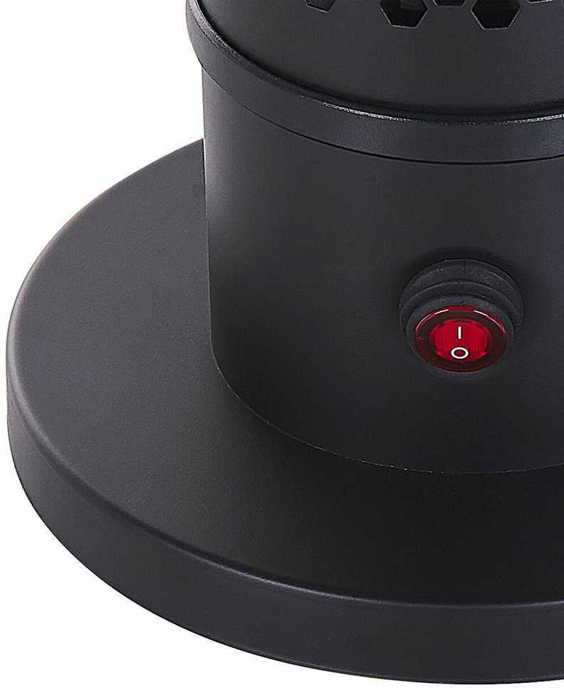 Beliani Laisvai pastatomas infraraudonųjų spindulių šildytuvas KRAKATOA 1000 W Juodas