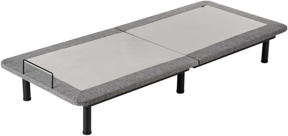 Beliani Elektriškai reguliuojamos lovos grotelės BRUNOY 80 x 200 cm pilkos