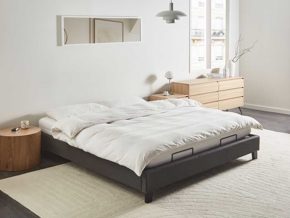 Lova Beliani Elektrinis lovos pagrindas BRUNOY 180 x 200 cm pilkas