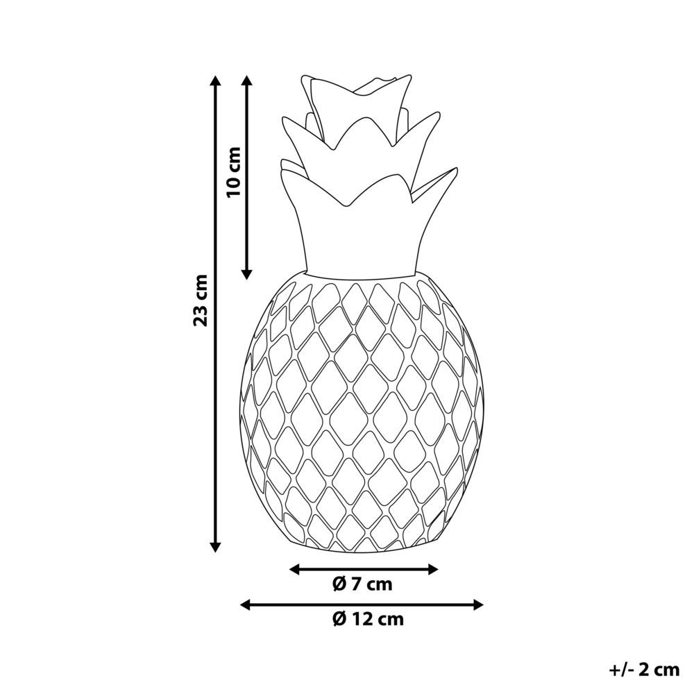 Beliani Dekoracinė figūrėlė Ananas TYANA Keraminė Auksinė