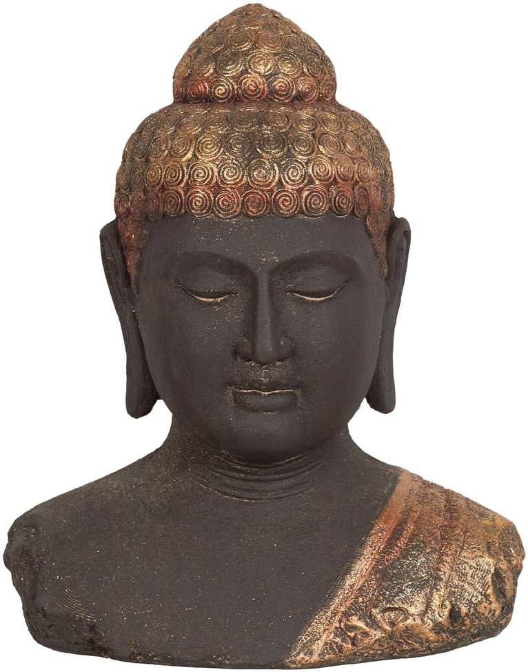 Beliani Dekoracinė figūrėlė Budda CARUM Keramika Juoda
