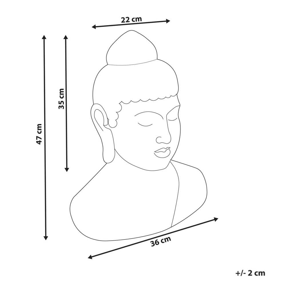 Beliani Dekoracinė figūrėlė Budda CARUM Keramika Juoda
